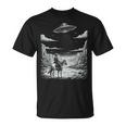 Lone Cowboy Watching Ufo 空飛ぶ円盤 キャニオン Tシャツ