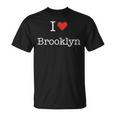 I Love Brooklyn With Heart ミニマリスト シンプル グラフィック Tシャツ