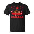I Love Canada Cool Canada Bear & Chipmunk Cartoon Graphic Tシャツ