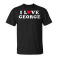 I Love George マッチング ガールフレンド&ボーイフレンド ジョージネーム Tシャツ