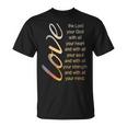Love The Lord With All Your Heart 聖書の言葉 Tシャツ