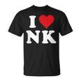 I Love Nk Initials I Heart NK First Last Name N K Tシャツ