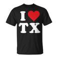 I Love Tx Initials I Heart TX First Last NameX Tシャツ