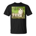 Meowl Mom With Babies Meolws Cat Owl Cute Brainrot T-Shirt