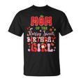 Mom Of The Berry Sweet Birthday Girl Strawberry Bday Party T-Shirt