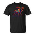 Moose Paint Drip Zoo Favorite Animal Alaska Canada T-Shirt