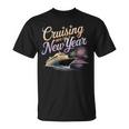 New Year 2026 Cruise Party Celebrations -Adults Black Small Short Sleeve Crew Collar Straight Fit Polyester 100 Unique New Year's Eve Cruise T-Shirt