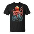Octopus On Bicycle Cycling Squid Road Bike Cyclist T-Shirt