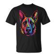 Pastor Belga Malinois Colorido Maligator Camiseta unisex
