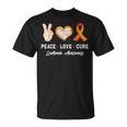 Peace Love Cure 白血病 意識啓発 男性 女性 子供 白血病 Tシャツ
