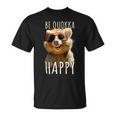 Be Quokka Happy クオッカ・ビー・クオッカ・ハッピー＆クオッカとスマイル Tシャツ