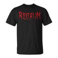 Redrum 怖い不気味な血まみれのハロウィンtシャツ2 Tシャツ