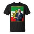 Rey Reza Pahlavi Con Bandera Camiseta unisex