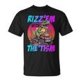 Rizz 'Em With The Tism 恐竜 T-Rex Meme Autism Tシャツ