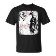 Samurai Giraffe Ninja Budo Japan Worrior Cherry Blosson Tシャツ