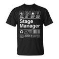 Stage Manager Description Label Tシャツ
