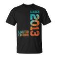 Superbe Édition Limitée Mars 2013 Rétro 2013Intage 2013 T-Shirt