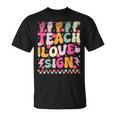 Teacher ASL Sign Language Classroom Vibes T-Shirt