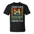 Together 54 Years Forever To Go 結婚54周年記念 Tシャツ