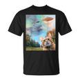 Ufo付き猫セルフィー Tシャツ