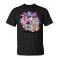 Vaporwave 猫 ピックルボール プレーヤー 80年代 レトロ 美学 Tシャツ