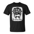 Wrestling Mom Messy Bun Sunglasses Athlete Support Parent T-Shirt