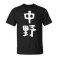 おもしろtシャツ【中野】名字 家族お揃い ギャグ ネタ ウケ狙い 贈り物 ギフト Tシャツ