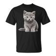 かわいいブリティッシュショートヘア 猫好きの子猫 Tシャツ