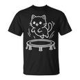 かわいい猫トランポリンシンクロナイズド・トランポリン Tシャツ