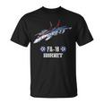 アメリカのf-18ホーネット戦闘機 Tシャツ