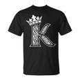 アルファベットtシャツ イニシャル文字 K & King Queen 王冠 Tシャツ