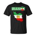 イランライオン太陽旗、イラン地図、イラン、イランの旗、イランの旗。 Tシャツ