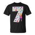 キッズ 7歳の誕生日パーティーケーキクライマークライムボルダリング Tシャツ