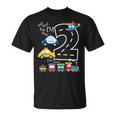 キッズトラック 電車 2歳の誕生日パーティー 幼児 2歳 誕生日 Tシャツ
