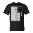 クールなエレベーターボタンアートメンズレディースリフトハロウィンコスチューム Tシャツ