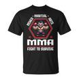 ケージファイティングで生き残るための総合格闘技mmaファイト 長袖tシャツ Tシャツ