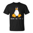 コンピューター -Udo Rm -Rf Tux Linux ペンギン プログラマー Tシャツ