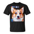 コーギー・ポートレート キュビズム・アート Tシャツ
