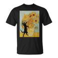 ゴッホ ひまわり 面白い 猫 アート 絵画 Tシャツ