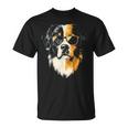 セントバーナード 犬 グラフィック ペット アートワーク セントバーナード Tシャツ