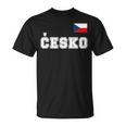 チェコ共和国 胸に Cesko 旗国旗 長袖tシャツ Tシャツ