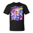 トーストスペース 猫 パンローフキャット レインボーギャラクシー Tシャツ