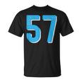 ナンバー 57 スポーツブルーナンバー Tシャツ