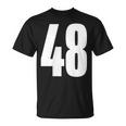 ナンバーフォーティーエイト 48 スポーツチーム制服 誕生日 48 Tシャツ