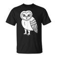 フクロウ愛好家 メンフクロウ かわいい 白い鳥 精神 動物 自然 アート Tシャツ