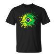 ブラジルの旗が付いたブラジルのバレーボール Tシャツ