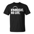 ヘッドホン No Music No Life Music Lover Tシャツ