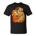 ベビーモンキーパンチ 面白い猿のぬいぐるみミーム Tシャツ