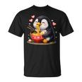 ペンギン食べる ラーメン 麺 ペンギン 男の子 女の子 キッズ 大人 Tシャツ