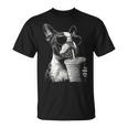 ボストンテリア ドリンク アイスコーヒー 面白い Bostie Dog Meme Tシャツ